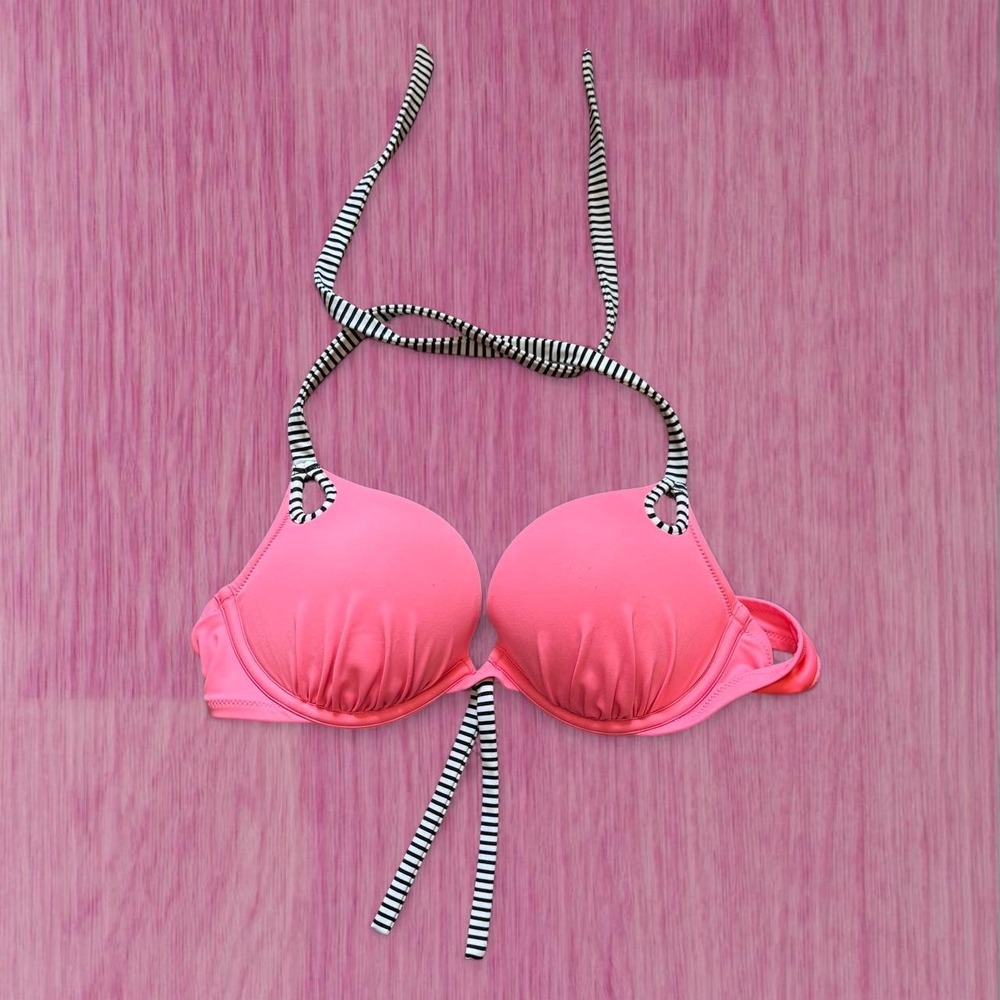 2014 pink and striped victoria's secret bikini top